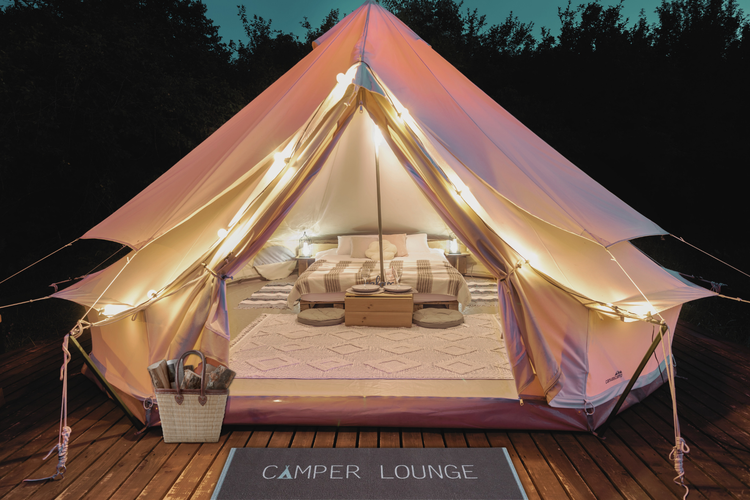 Läufer Camping silbergrau 50 x 150 cm