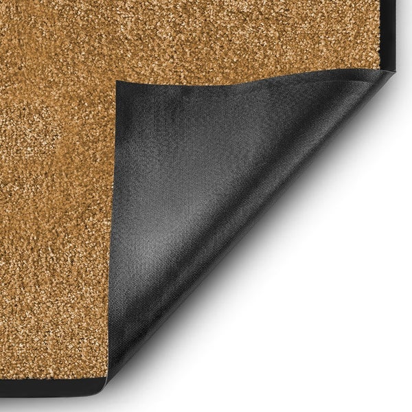 FLOORDIREKT Fußmatte Rhine - Unicolor - Schmutzfangmatte für Innen & Außenbereiche - Beige - 90 x 600 cm