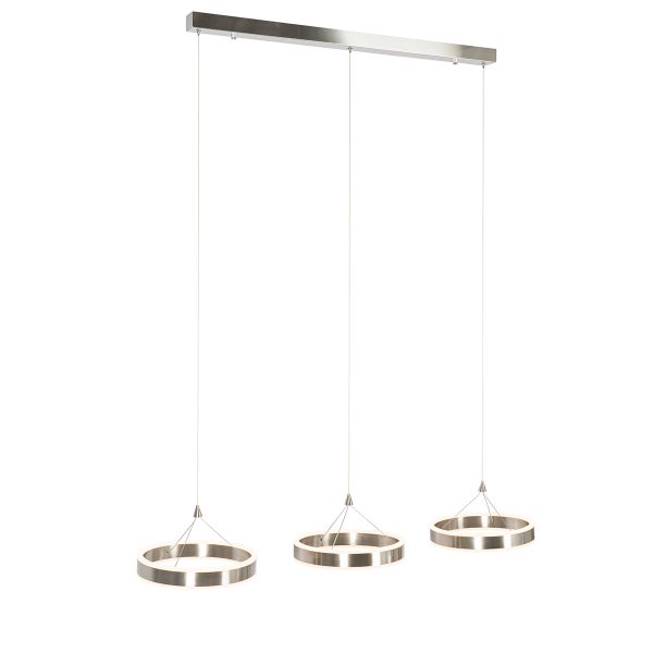 Hängelampe mit drei ringförmigen Lampenschirmen