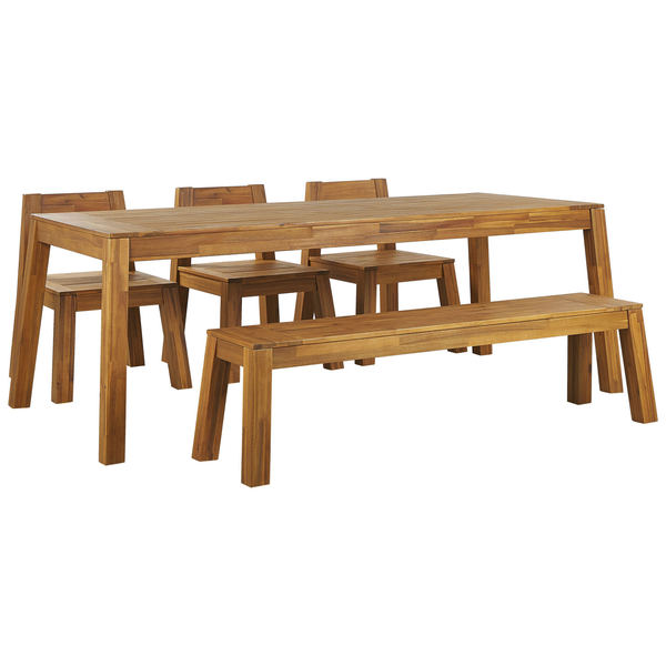 Gartenmöbel Set 6-Sitzer LIVORNO Akazienholz Braun