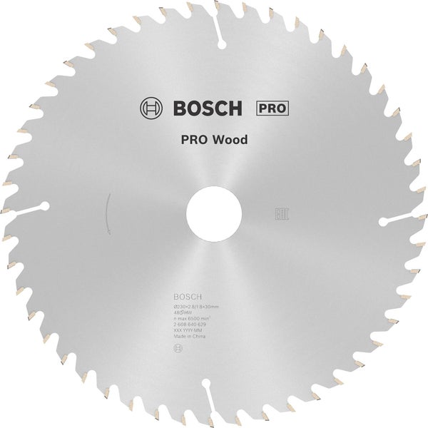 Bosch PRO Wood Kreissägeblatt 230 x 2,8 x 30 mm - 2608640629