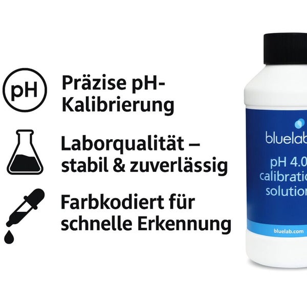 Bluelab pH 4.0 Kalibrierlösung für präzise pH-Messung