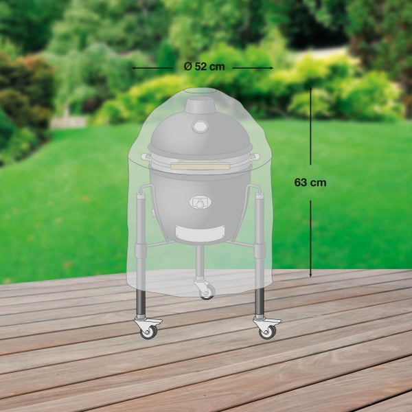 Schutzhülle für Keramikgrill Premium 2.0 Schwarz rund Ø 52 x 63 cm