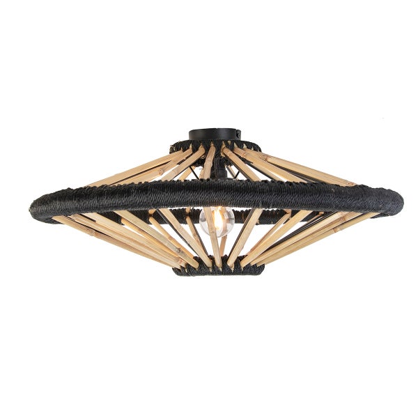 Deckenleuchte aus Bambus und Seil für Innenräume