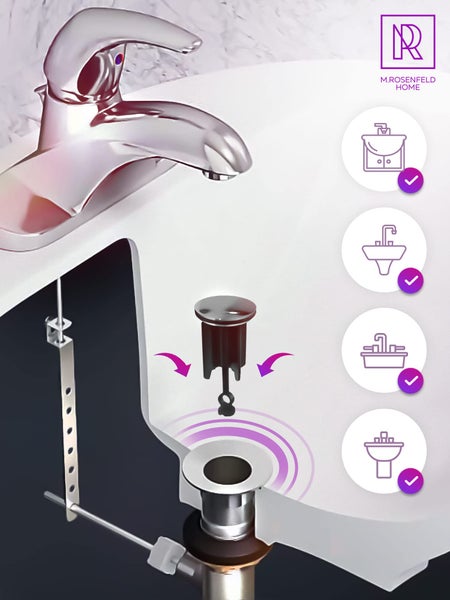 Waschbecken mit Armatur und Ablaufgarnitur