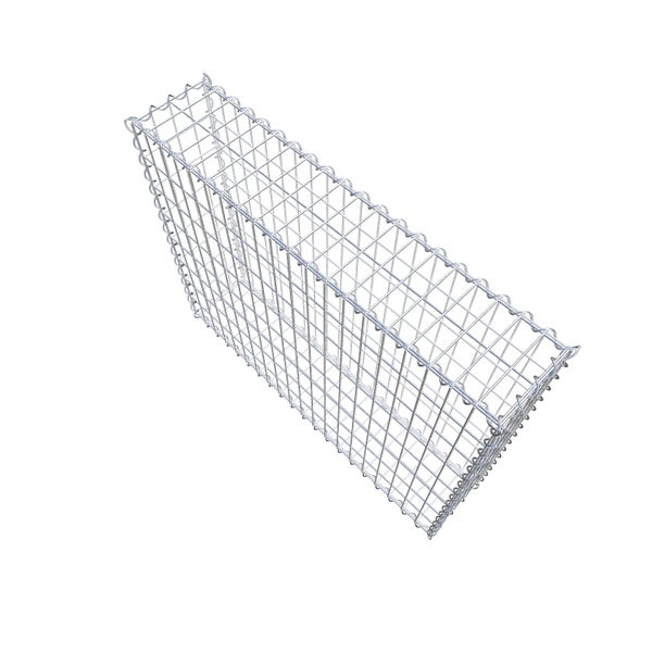 Gabione 100 cm x 80 cm x 20 cm (L x H x T), Maschenweite 5 cm x 10 cm, Spirale