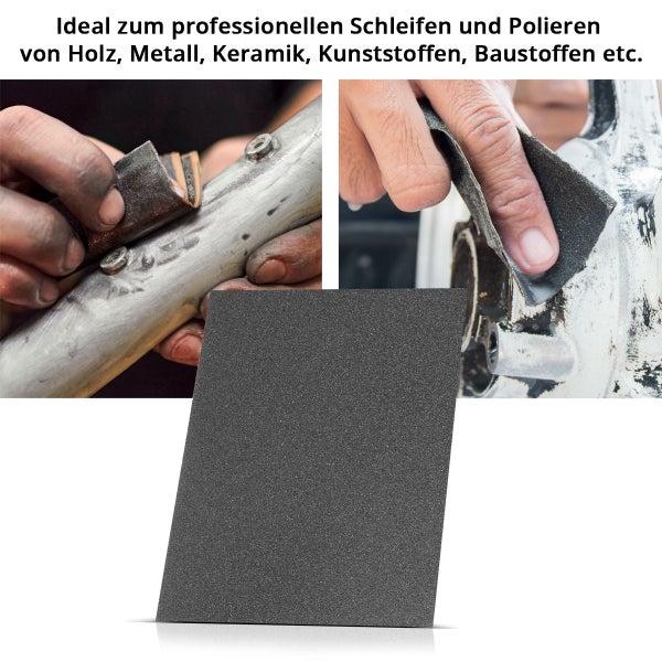 Schleifpapier zum Schleifen von Holz, Metall, Keramik, Kunststoffen und Baumaterialien