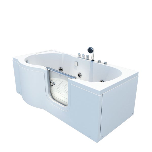 Sitzwanne Whirlpool Badewanne mit Tür S12-TH-WP-R 85x170 cm