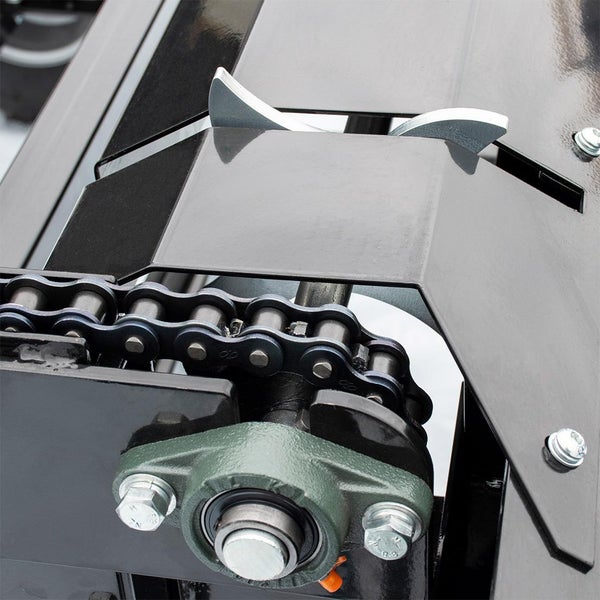 BAMATO WPO-500SZ Hydraulischer Stammzuführer mit ATV-Bereifung für effizientes Holzspalten