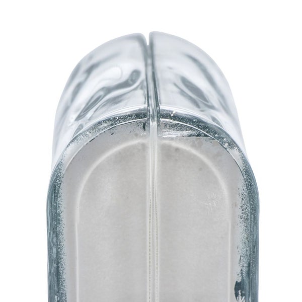 Nahaufnahme eines Glasbausteins