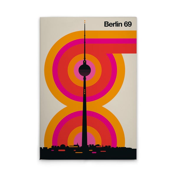 Poster mit dem Berliner Fernsehturm und dem Schriftzug Berlin 69
