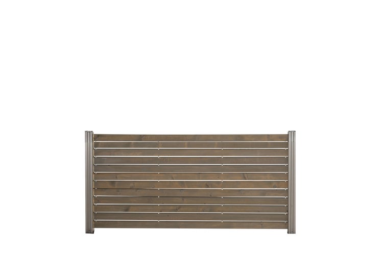 GartenLand Rhombus Holz Zaun Craftwood ca. 180 x 87 cm Skandinavische Kiefer Grau FSC® Ohne Pfosten Ohne Abschlussleiste