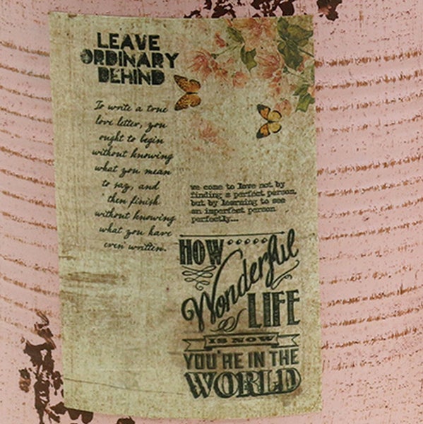 Dekoration mit Schriftzug: Leave Ordinary Behind