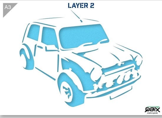 Auto Schablone - 2 Schichten Kunststoff A3 Schablone