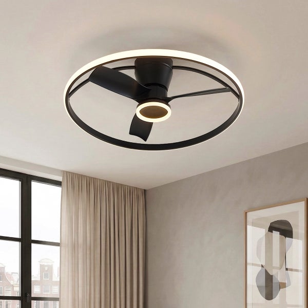 Deckenventilator mit integrierter LED Beleuchtung in modernem Design für den Innenbereich