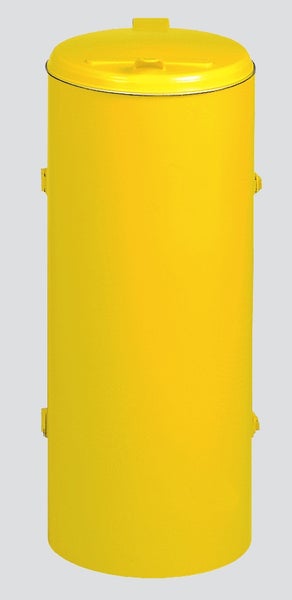 PROREGAL Kompakter Abfallsammler Junior Mit Deckel Einflügeltür 35 cm Einfüllöffnung HxBxT 90 x 45 x 45 cm Stahl Gelb