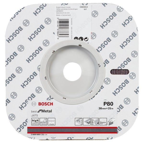 Bosch Schleifrolle J475 Best for Metal Gewebeschleifrolle 38 mm x 25 m 80 - 2608608C31