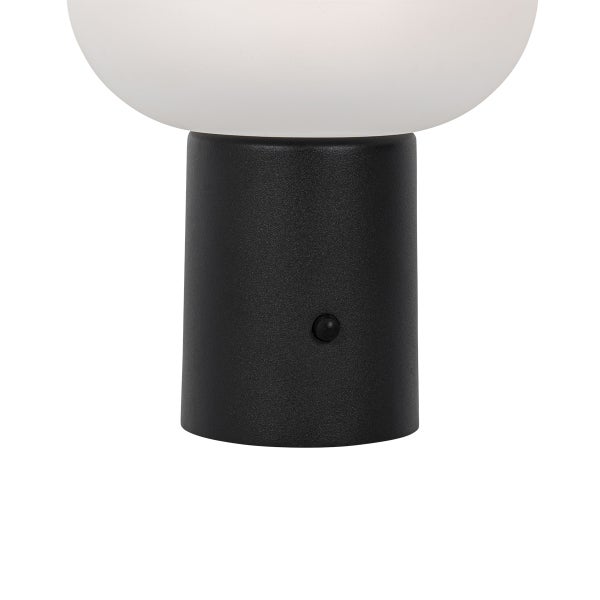 Tischleuchte schwarz inkl. LED 3-stufig dimmbar wiederaufladbar - Louise