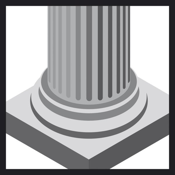 Illustration einer kannelierten Säule