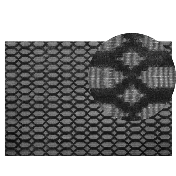 Teppich CIZRE Dunkelgrau 140 x 200 cm Viskose