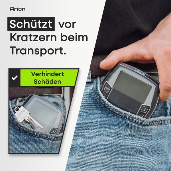 ARION Bosch Intuvia Displayschutz Ebike Zubehör I Fahrradcomputer Schutzhülle für E Bike Display I durchsichtig und Kratzfest I wasserabweisend I Fahrrad Computer Schutz Abdeckung