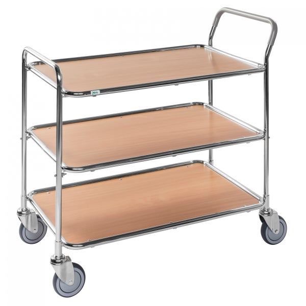 Servierwagen mit drei Etagen und Rollen