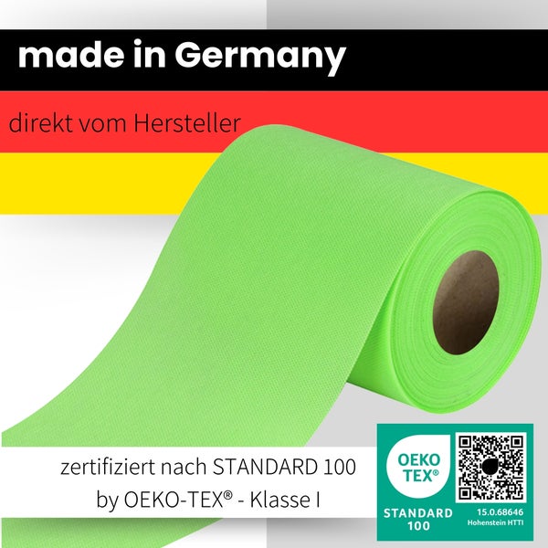 Sensalux Tischläufer, Länge: 25m, stoffähnliches Vlies, Breite: 15cm, Apfelgrün