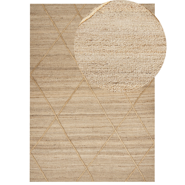 Teppich YUVACIK 160 x 230 cm Jute Beige
