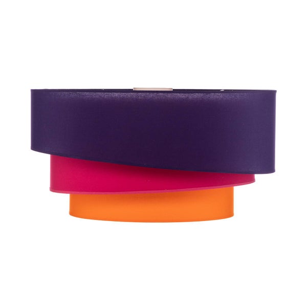 Mehrfarbige Deckenleuchte mit Stoffschirm