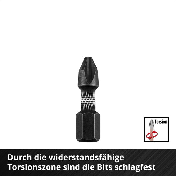 Original Einhell M-CASE 39-tlg. schlagfestes Zubehör-Set (25-mm-Bits, Metallbohrer, Universalbohrer, 60-mm-Bithalter, Steckschlüssel, Senker inkl. Aufbewahrungsbox)