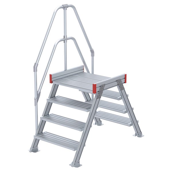 Aluminiumtreppe mit Handlauf