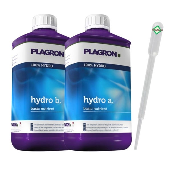 Plagron Hydro A+B 5 Liter – Hochkonzentrierter Nährstoff für Hydrokulturen | Für kräftiges Wachstum & Blüte mit praktischer Pipette