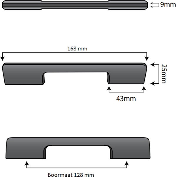 Möbelgriff Stangengriff Seattle lochabstand  128 mm Aluminium Weiß Set 10
