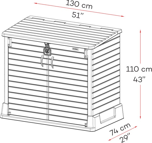 StoreAway Mülltonnenbox Gartenhaus 850 L