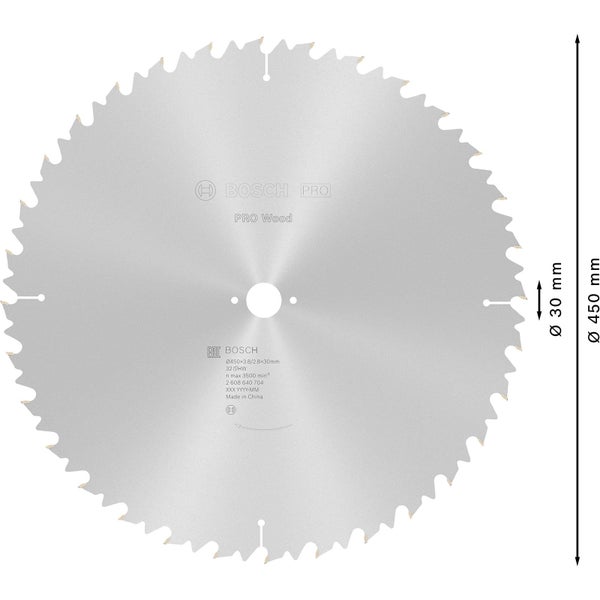 Bosch Pro Holzsägeblatt mit 450 Millimeter Durchmesser