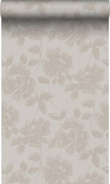 Origin Wallcoverings Tapete Rosen Helltaupe - 53 cm x 10.05 m - 347028