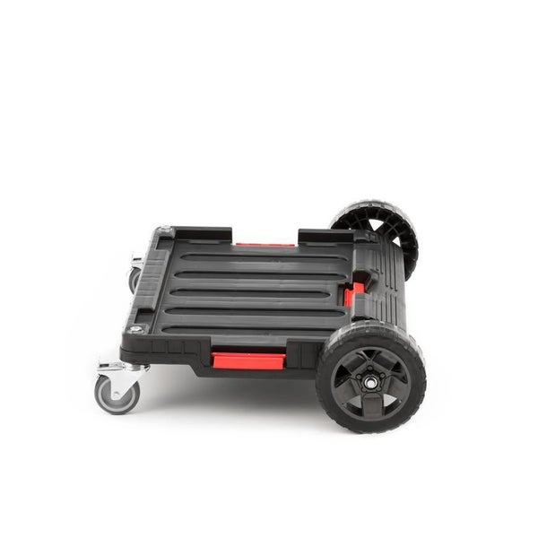 PROREGAL QBRICK Transportroller One HxBxT 51 x 74,5 x 18 cm Mit 2 Gummiräder & 2 Lenkrollen Metall Schwarz