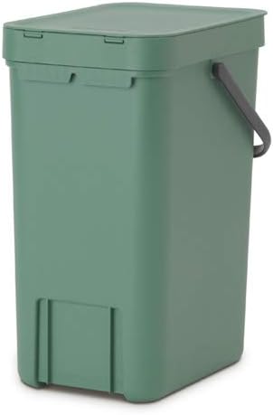 Brabantia Abfallsammler Mit Stay Open Deckel 12 Liter HxBxT 35 x 20 x 24,9 cm Kunststoff Dunkelgrün