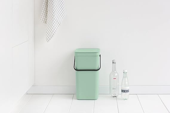 Brabantia Abfallsammler Mit Stay Open Deckel 16 Liter HxBxT 40 x 27,9 x 22 cm Kunststoff Jade