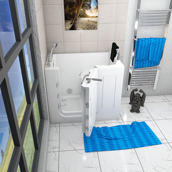 Sitzwanne Whirlpool Badewanne Tür S08WP-TH-A-R 68x110cm
