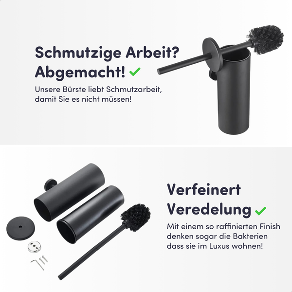 EAVY WC-Bürste mit Halter Edelstahl Schwarz Hängend