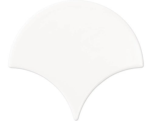 Fischschuppen Wandfliese Bondi Fan white glänzend 13,4x15cm