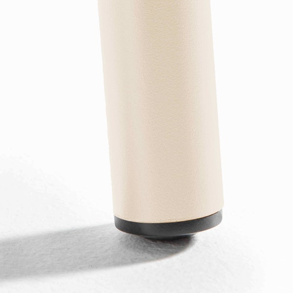 Zylindrischer Möbelfuß mit einem Bodengleiter am unteren Ende.