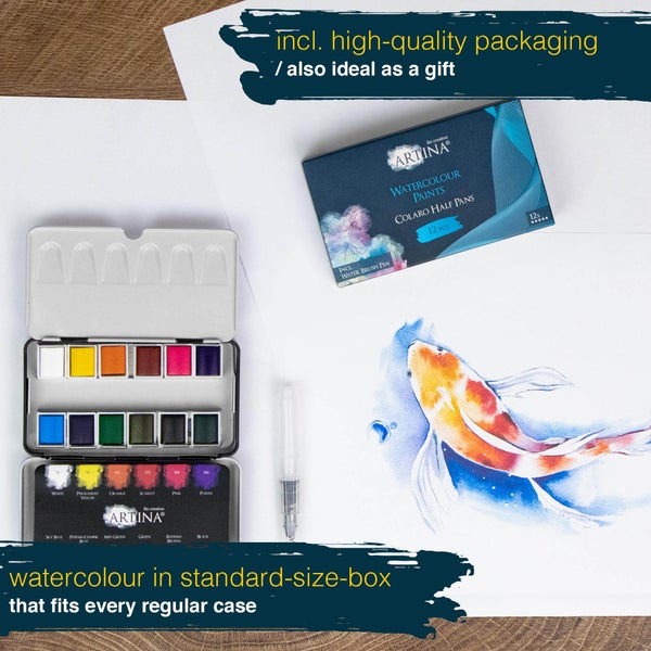 Artina Colaro Aquarell Wasserfarben 12er Set