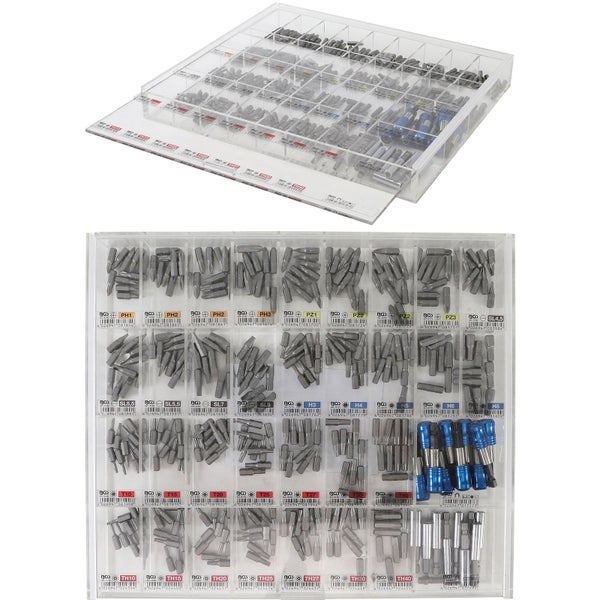 BGS Bit- und Bithalter-Satz Verkaufsdisplay Antrieb Außensechskant 6,3 mm (1/4) 340tlg. - 9328