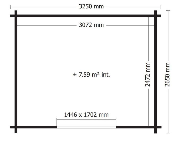 Alpholz Gerätehaus Evere 19 Gerätehaus aus Holz, Geräteschrank mit 19 mm Wandstärke, Gartenhaus mit Montagematerial, Naturbelassen 3,3x2,7m