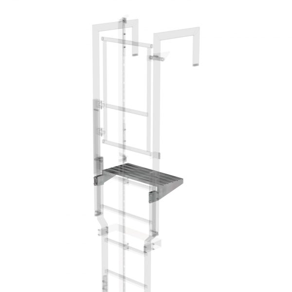 Metall-Podest für eine Steigleiter