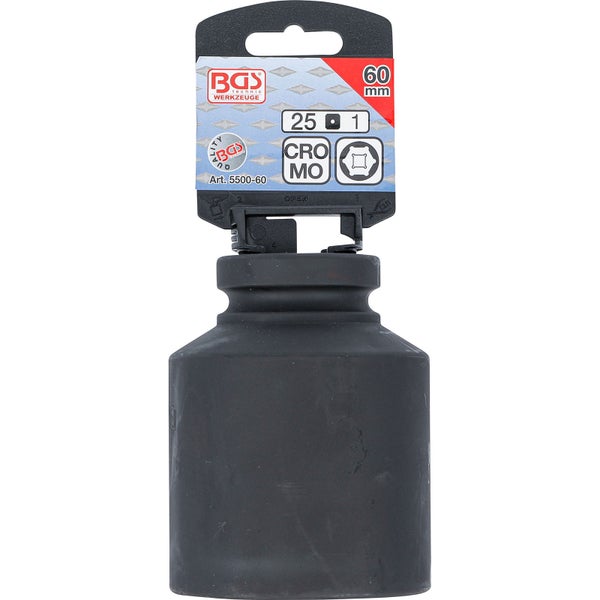 BGS Kraft-Steckschlüssel-Einsatz Sechskant tief Antrieb Innenvierkant 25 mm (1) SW 60 mm - 5500-60
