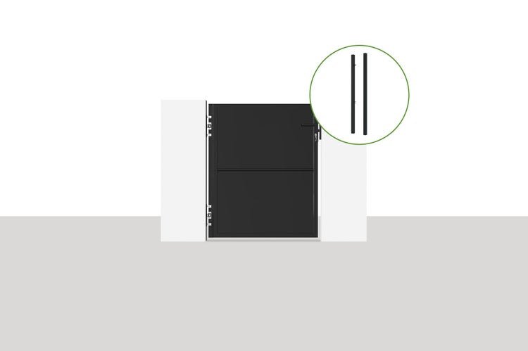Garagentor mit Seitentür und Montagesatz