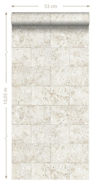 Tapetenrolle mit Steinmuster, 53 cm breit und 10,05 m lang